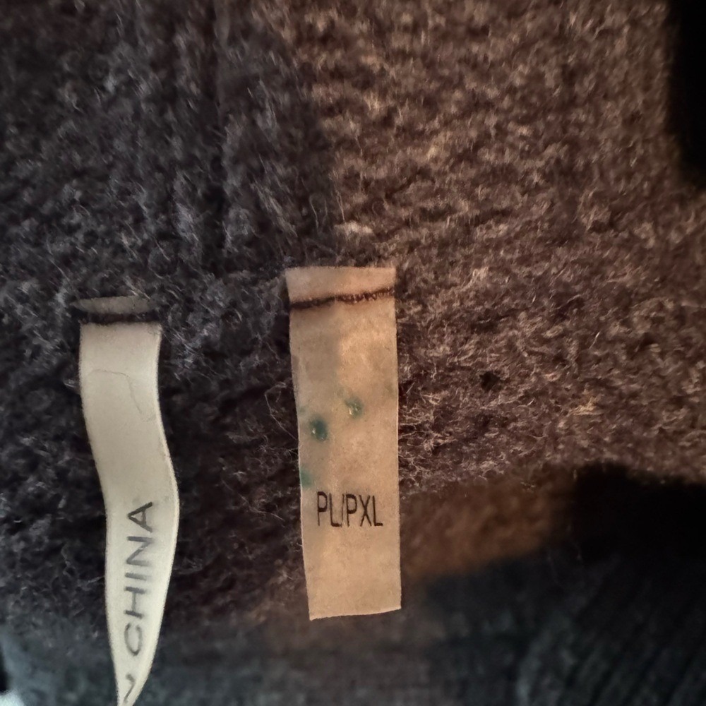 Soft Surroundings Women Oversized Sweater Full Zip XL Petite Indie Scandi Chunky - Picture 5 of 7